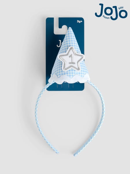 JoJo Maman Bébé Gingham Birthday Hat Headband (AV1784) | € 16