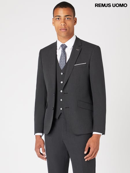 Remus Uomo Grey Tapered Fit Stretch Mix and Match Suit Jacket (AV2427) | € 250