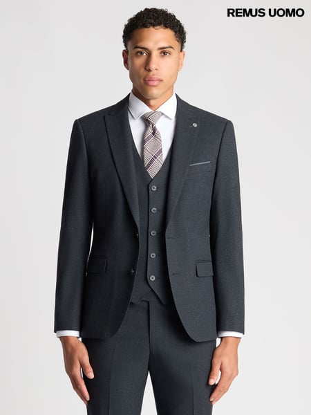 Remus Uomo Blue Tapered Fit Stretch Suit Jacket (AV2433) | € 250