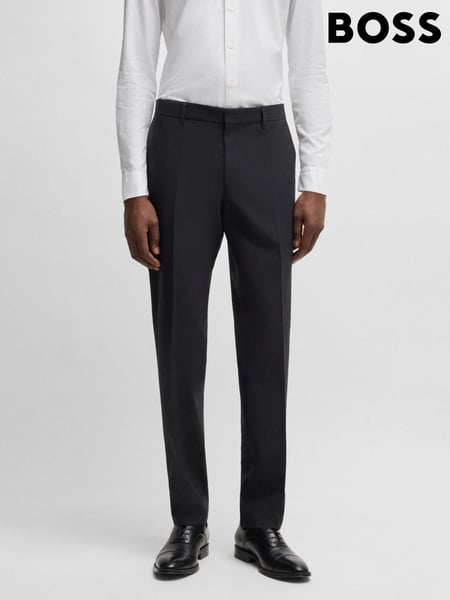 BOSS Grey Regular Fit Wool Trousers (AV3128) | € 232