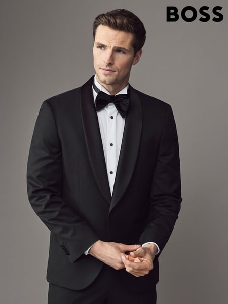 BOSS Black Regular Fit Wool Tuxedo Jacket (AV3444) | € 794