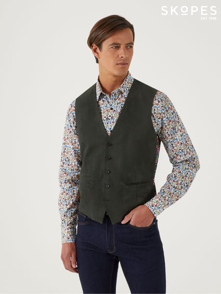 Skopes Olive Green Camplin Waistcoat (AV4045) | € 70