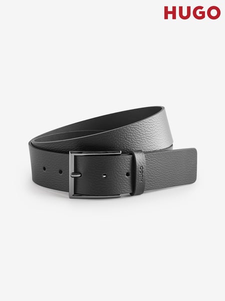 HUGO Black Grained Leather Belt (AV4471) | € 92