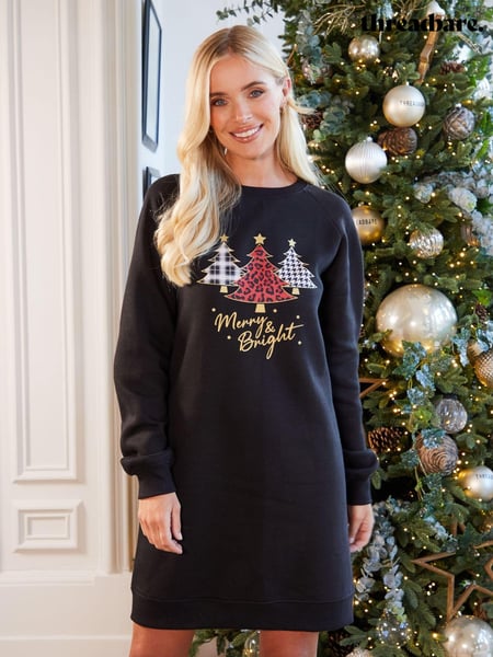 Threadbare Black Christmas Longline Sweatshirt (AV4872) | € 25