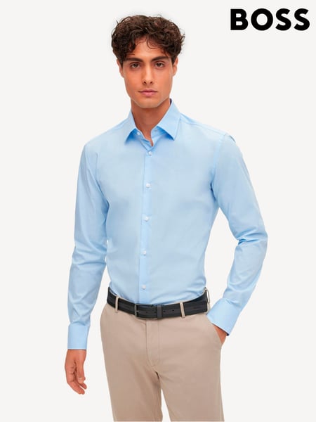 BOSS Blue Slim Fit Stretch Poplin Shirt (AV5454) | € 139