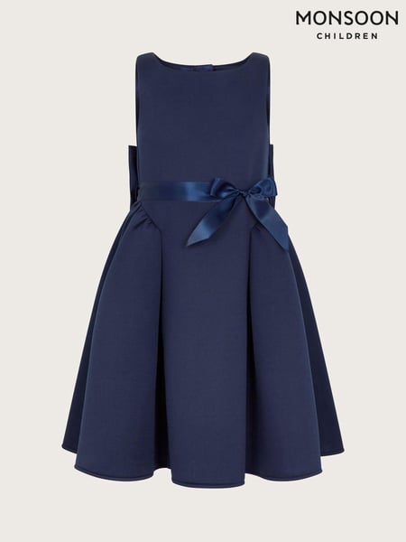 Monsoon Blue Molly Scuba Bow Bridesmaid Dress (AV5645) | € 86 - € 101
