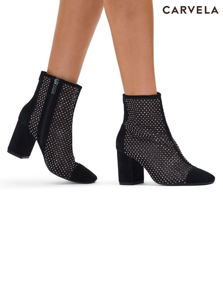 Carvela Hotsox Black Block Heel Ankle Boots (AV5737) | € 139