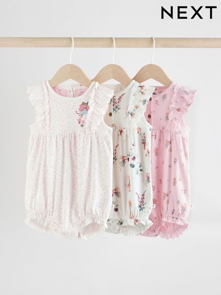 Pink Mouse and Floral Print Baby 100% Cotton Rompers 3 Pack (AV5869) | € 26 - € 31