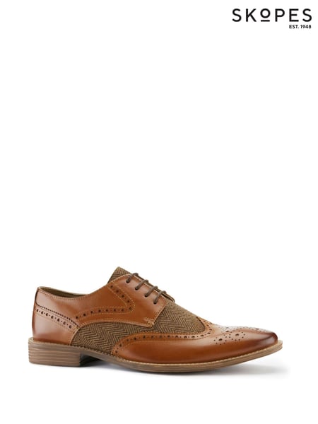 Skopes Brown Tweed Brogues Shoes (AV6487) | € 117