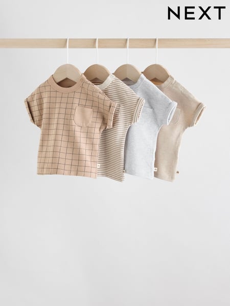 Neutral Baby Short Sleeve T-Shirts 4 Pack Set (0mths-2yrs) (AV6545) | € 26 - € 28