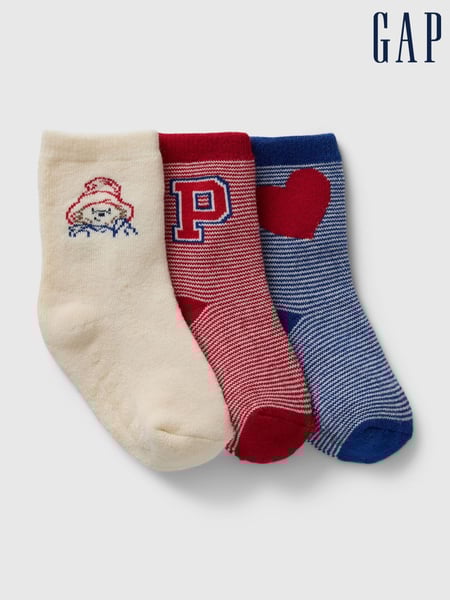 Gap Red Paddington  Crew Socks (3-Pack) (Newborn-24mths) (AV6736) | € 16