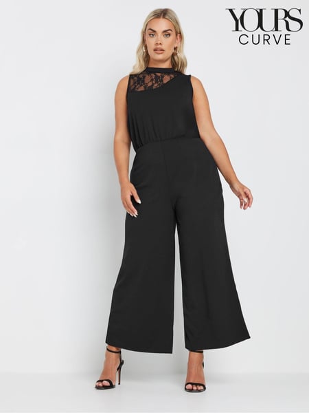 Yours Curve Black Limited Lace Detail Jumpsuit (AV6894) | € 67