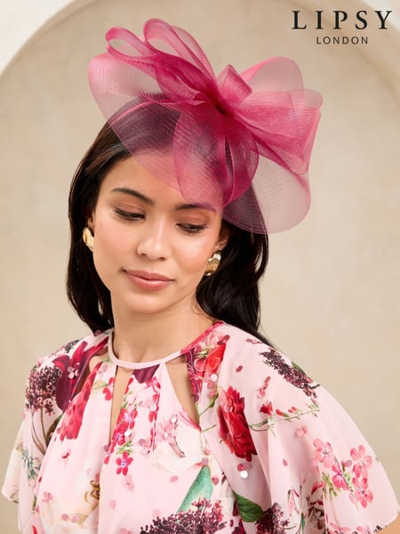 Lipsy Burgandy Mesh Fascinator Headband (AV7387) | € 28