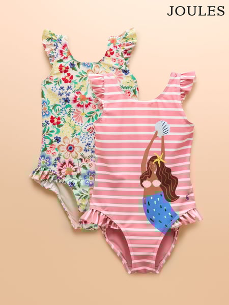 Joules Splash Pink/Cream Pack of Two Swimsuits (AV7453) | € 44 - € 47