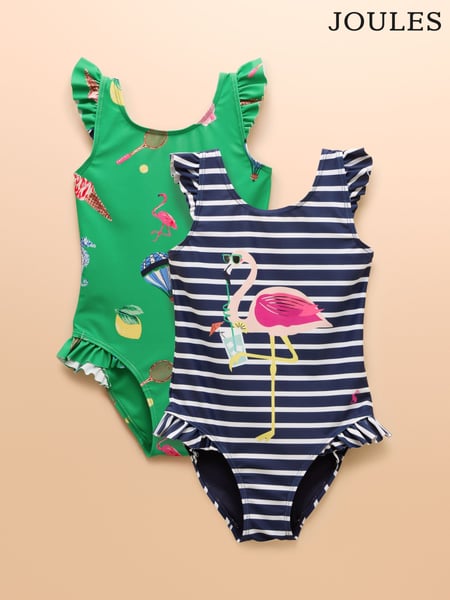 Joules Splash Blue/Green Pack of Two Swimsuits (AV7454) | € 44 - € 47