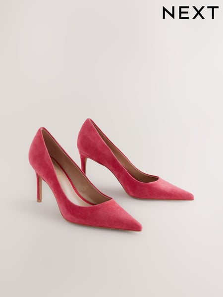 Red Suede Standard/Wide Fit Forever Comfort® Leather Mid Court Shoes (AV7545) | € 64