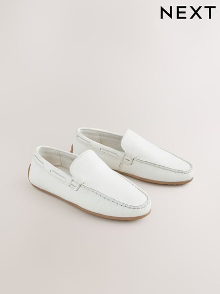 White Leather Standard Fit (F) Loafers (AV7638) | € 40 - € 51