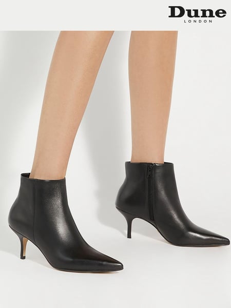 Dune London Black Orlana Kitten Point Ankle Boots (AV8843) | € 109