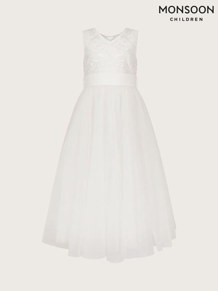 Monsoon White Bernadette Tulle Maxi Dress (AV8942) | € 94 - € 109