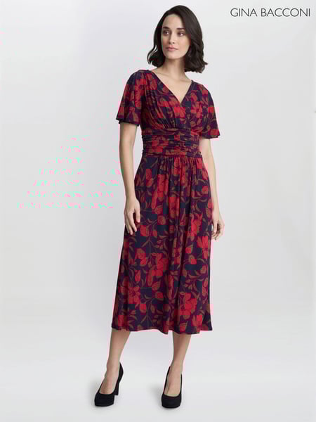 Gina Bacconi Blue Geri Jersey Print Dress (AW0254) | € 93