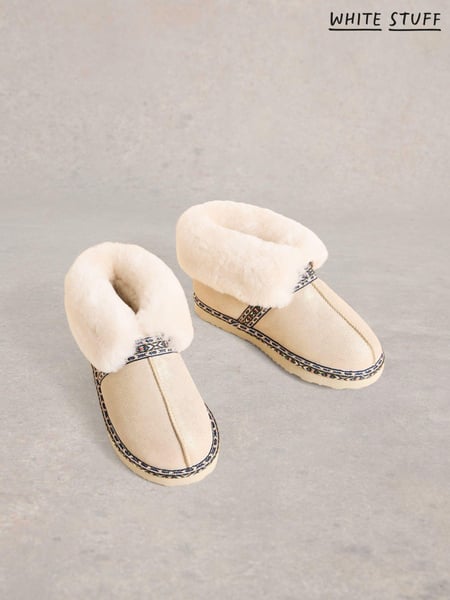 White Stuff Suede Shearling Slipper Boots (AW0819) | 83 €