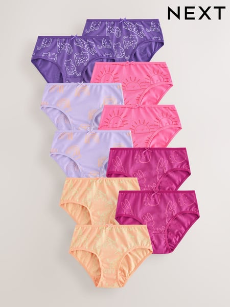 Pink/Purple Briefs 10 Pack (1.5-16yrs) (AW0843) | € 18 - € 26