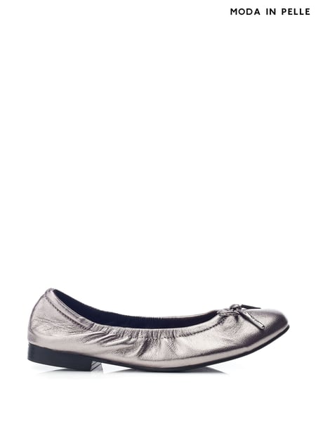 Moda in Pelle Freyani Bow Detail Elastic Leather Ballerinas (AW2118) | € 123