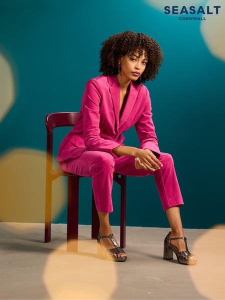 Seasalt Cornwall Pink Star Rock Brushed Cotton Fitted Blazer (AW2991) | € 83