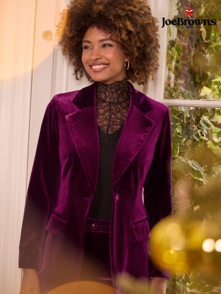 Joe Browns Pink Bright Tailored Velour Co-Ord Blazer (AW3382) | € 98