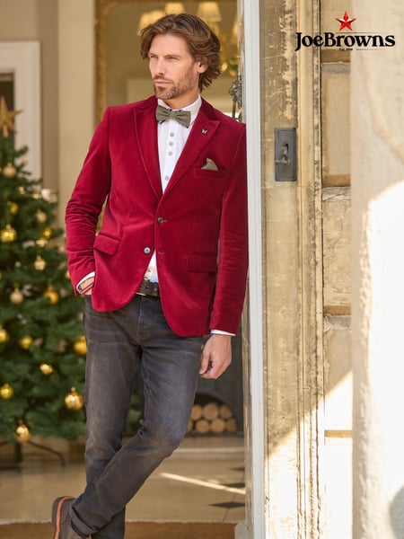 Joe Browns Red Bold Classic Velvet Suit Blazer with Contrast Lining (AW3418) | € 89