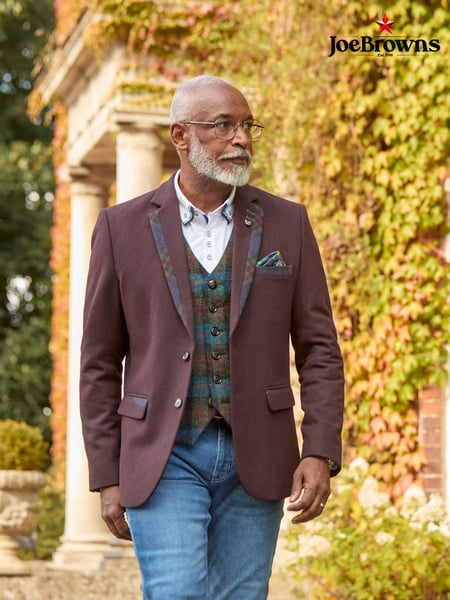 Joe Browns Red Regular Fit Tartan Trim Suit Jacket Blazer (AW3477) | € 97