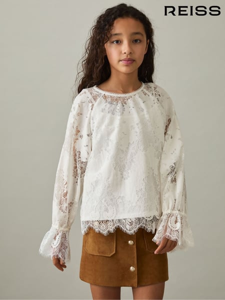 Reiss Ivory Emilia 4-9 yrs Lace Long-Sleeve Top (AW4161) | € 78
