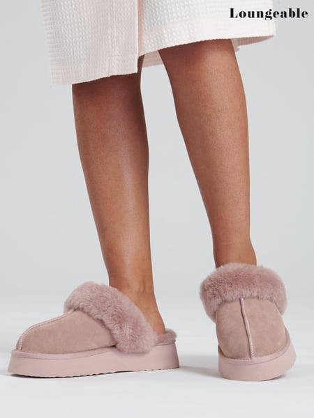 Loungeable Platform Real Sheepskin Slippers (AW4653) | 47 €