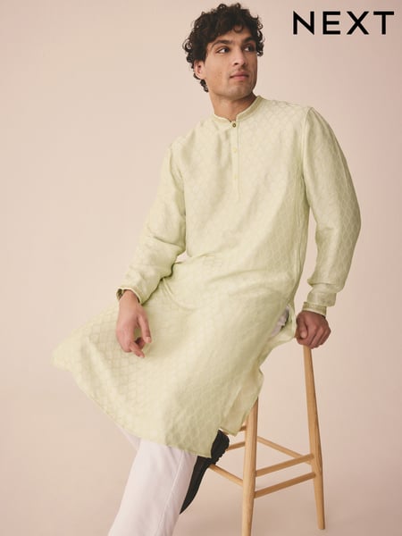 Green Printed Long Sleeve Kurta (AW4737) | € 60