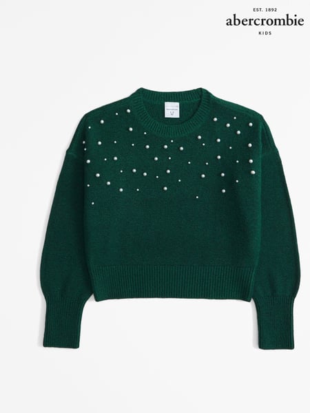 Abercrombie & Fitch Ballon Sleeve Knitted Jumper With Diamante Detail (AW5447) | € 24 - € 26