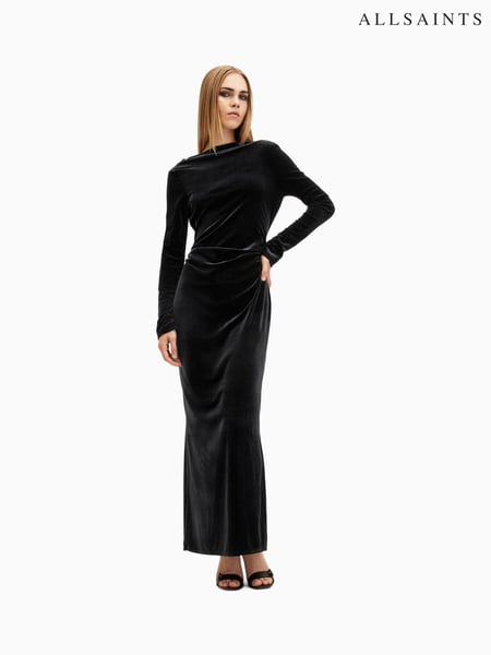 AllSaints Black Amoret Velvet Dress (AW5710) | € 155