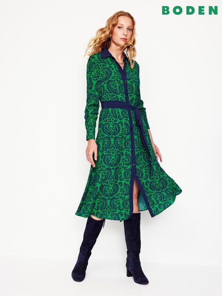 Boden Green Kate Midi Shirt Dress (AW5980) | € 75