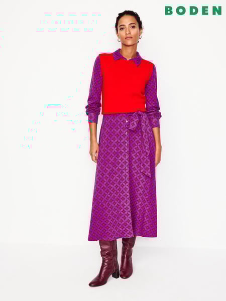 Boden Purple Marcia Jersey Midi Shirt Dress (AW6037) | € 74
