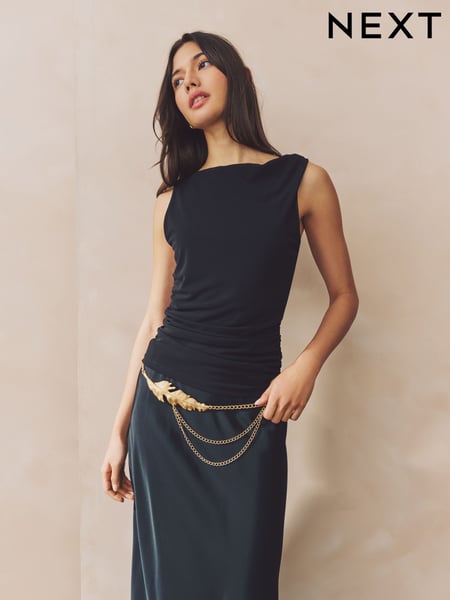 Gold Tone Feather Chain Belt (AW6457) | € 35
