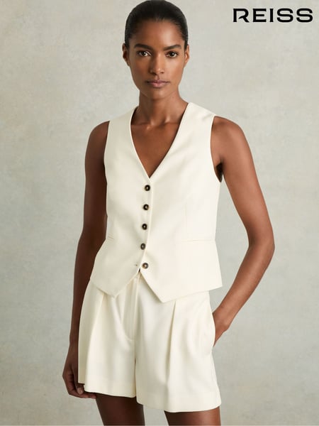 Reiss Cream Millie Single-Breasted Tailored Waistcoat (AW6752) | € 246