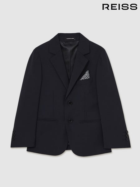 Reiss Navy Hope 13-14 yrs Wool-Blend Single-Breasted Suit Blazer (AW8234) | € 168