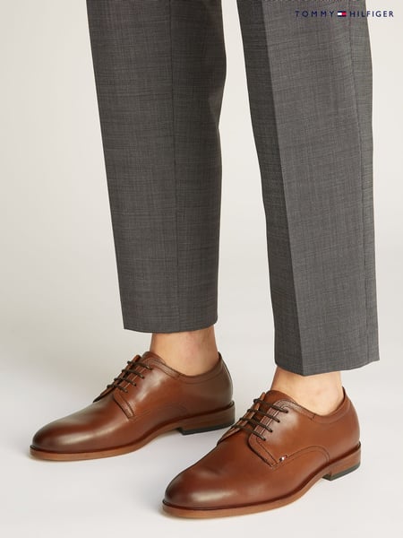 Tommy Hilfiger Purple Leather Derby Shoes (AW8487) | € 218