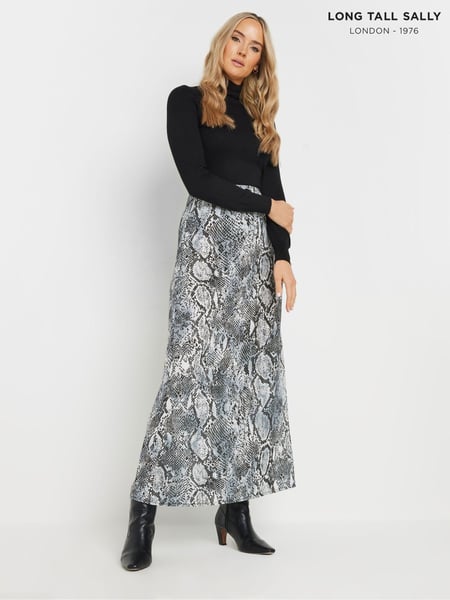 Long Tall Sally Grey Snake Effect Midaxi Skirt (AW8894) | € 48