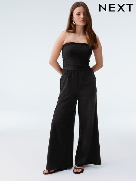 Black Bandeau Jersey 100% Cotton Jumpsuit (AW9243) | € 52