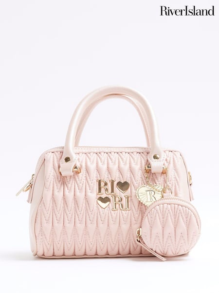 River Island Pink Girls Ruched Bowler Bag (AY1224) | € 37