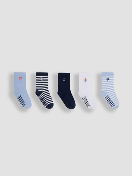 JoJo Maman Bébé Blue 5-Pack Socks (AY1345) | € 24