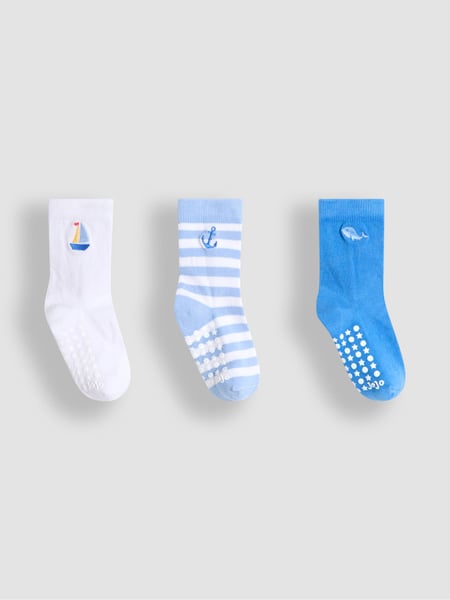 JoJo Maman Bébé White Embroidered Socks 3 Pack (AY1351) | € 15