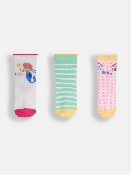 JoJo Maman Bébé Blue 3-Pack Socks (AY1354) | € 15