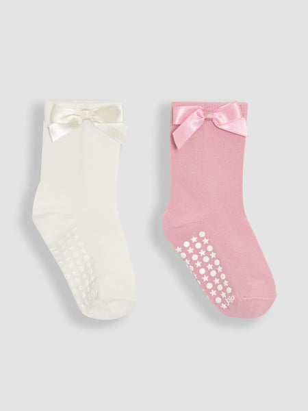 JoJo Maman Bébé Pink Bow Socks 2 Pack (AY1365) | € 15