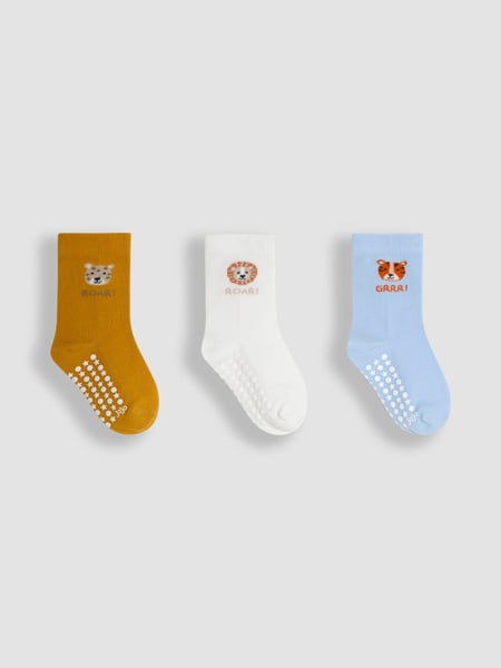 JoJo Maman Bébé Yellow 3-Pack Printed Socks (AY1367) | € 15